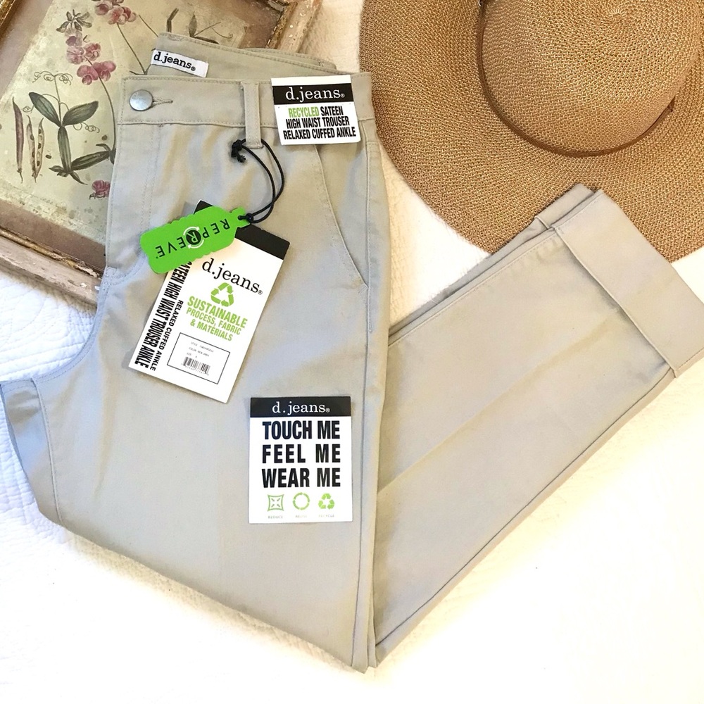 NWT d. Jeans Cuffed Ankle Khaki Pants